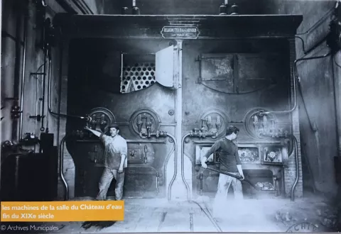 Les machines du Château d'eau au XIXe siècle