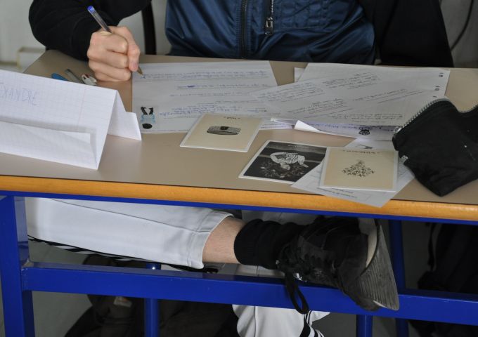 Travail sur Antigone avec la classe de Terminale en spécialité théâtre du lycée Berthelot